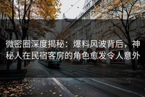 微密圈深度揭秘：爆料风波背后，神秘人在民宿客房的角色愈发令人意外